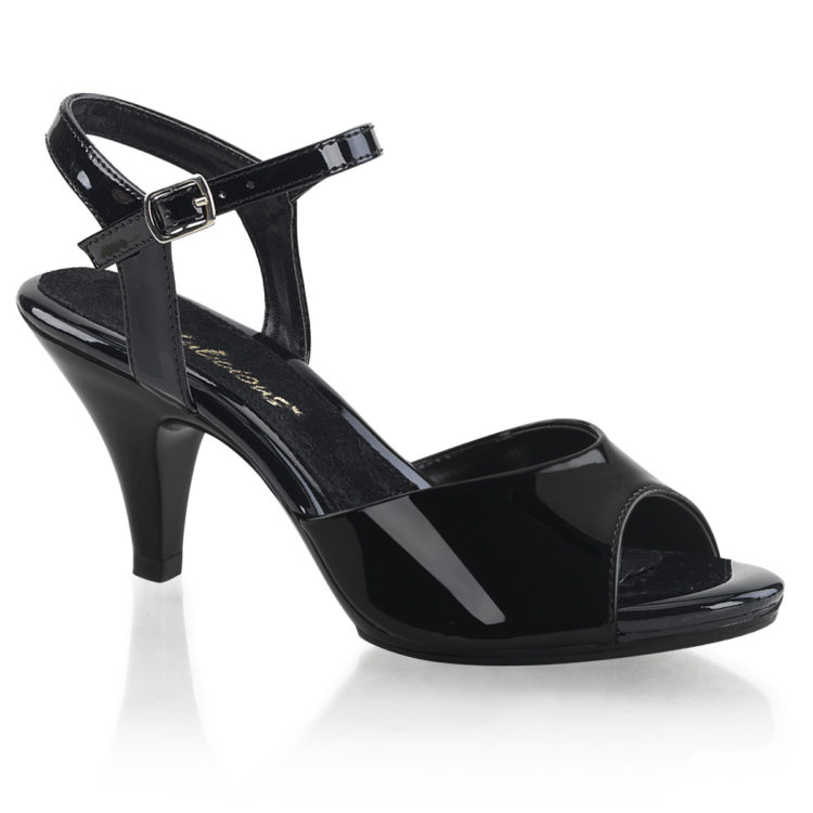 Fabulicious Belle-309 Black Patent Sandal Shoes