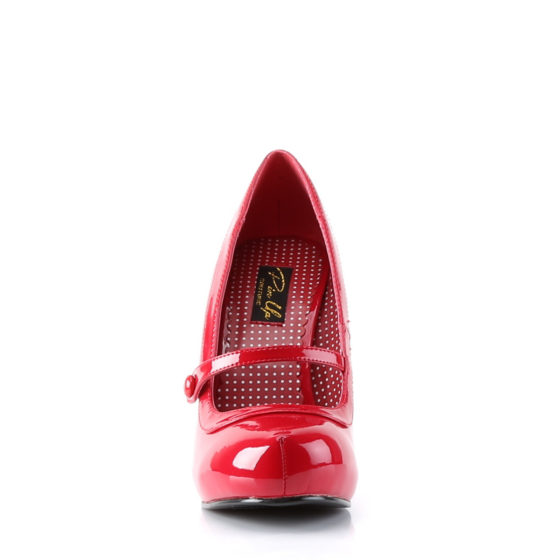 Pin Up Couture Cutiepie-02 Red Patent Hidden Platform Mary Jane Shoes