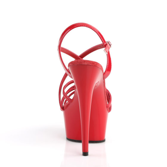 Pleaser Delight-613 Red Patent High Heel Strappy Sandal Shoes