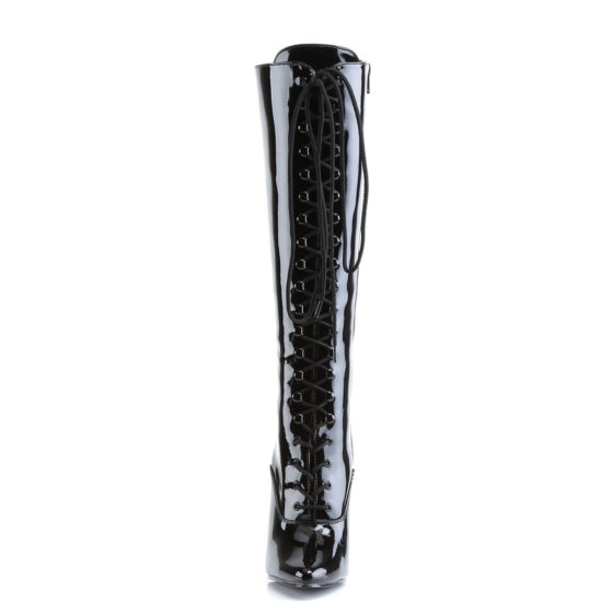 Devious Domina-2020 Black Patent Knee High Boots