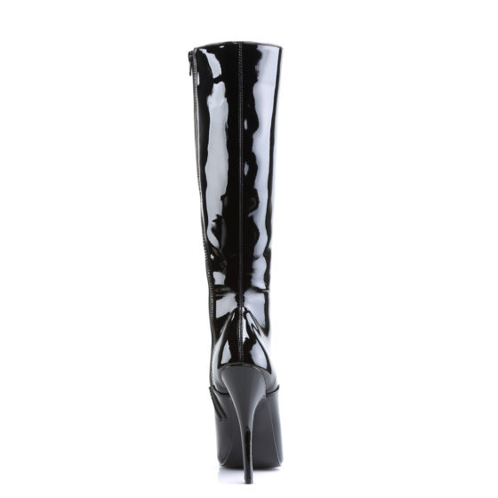 Devious Domina-2020 Black Patent Knee High Boots