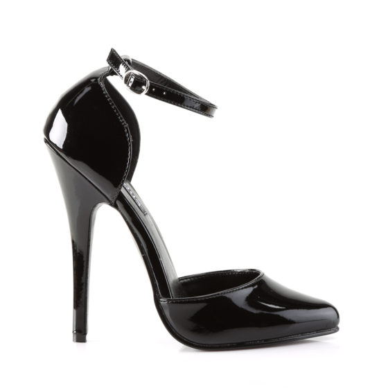 Devious Domina-402 Black Patent D'Orsay Shoes