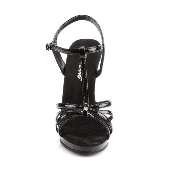 Fabulicious Flair-420 Black Patent Strappy Shoes