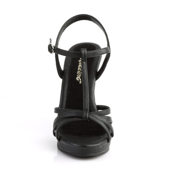 Fabulicious Flair-420 Black PU Strappy Shoes