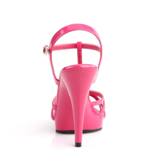 Fabulicious Flair-420 Hot Pink Patent Strappy Shoes