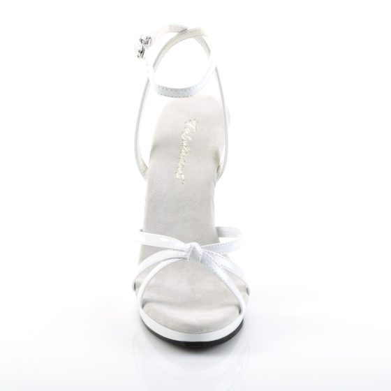 Fabulicious Flair-436 White Patent Strappy Shoes