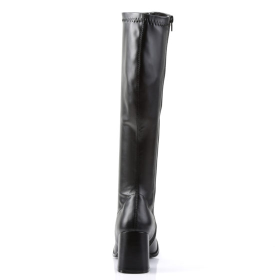 Funtasma GoGo-300 Black Stretch PU Knee High Boots