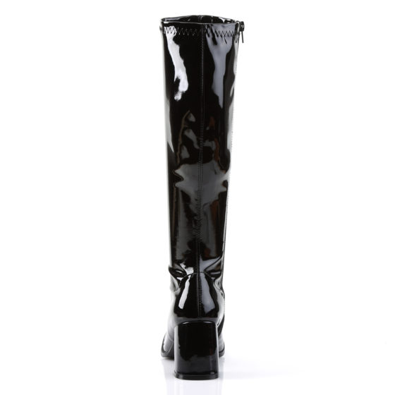 Funtasma GoGo-300 Black Stretch Patent Knee High Boots