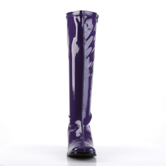 Funtasma GoGo-300 Purple Stretch Patent Knee High Boots