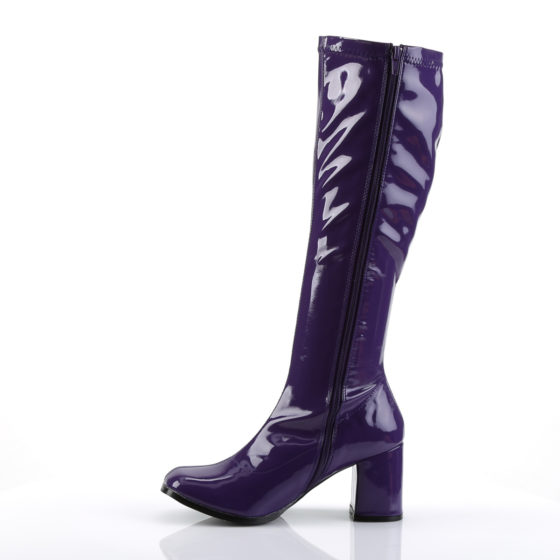 Funtasma GoGo-300 Purple Stretch Patent Knee High Boots