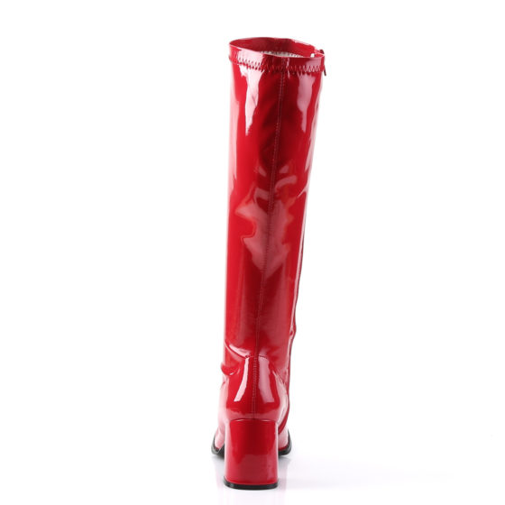 Funtasma GoGo-300 Red Stretch Patent Knee High Boots