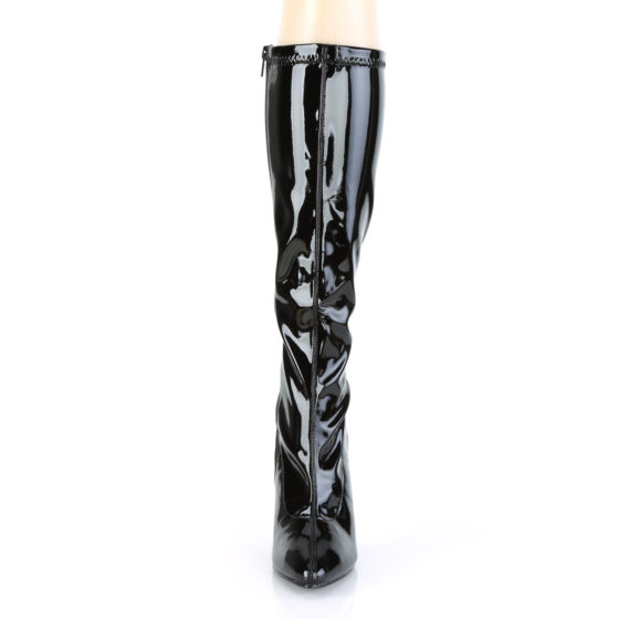 Devious Seduce-2000 Black Patent Knee High Boots