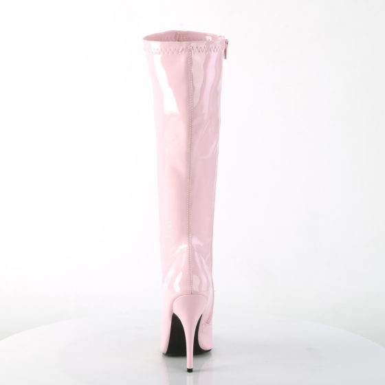 Devious Seduce-2000 Baby Pink Patent Knee High Boots