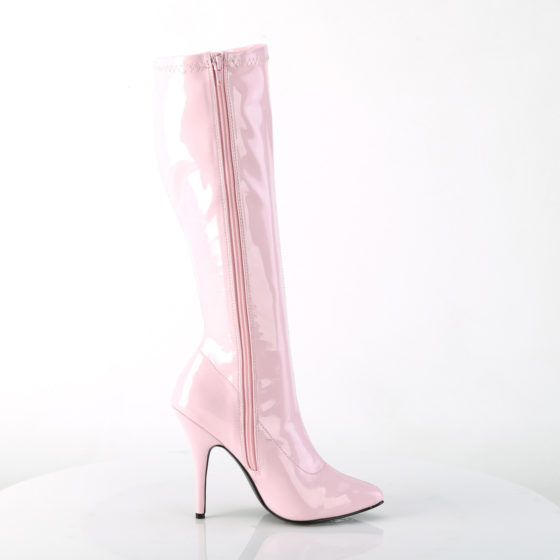 Devious Seduce-2000 Baby Pink Patent Knee High Boots