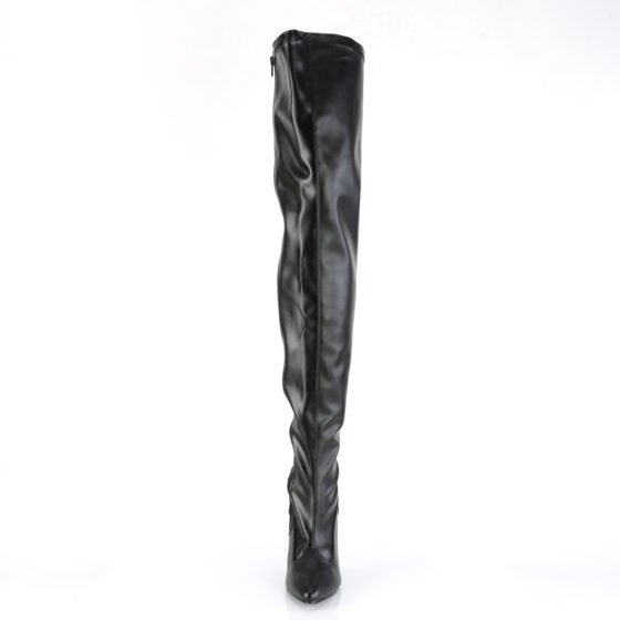 Devious Seduce-3000 Black PU Thigh High Boots