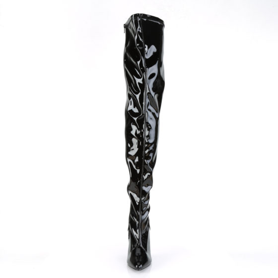 Devious Seduce-3000 Black Patent Thigh High Boots