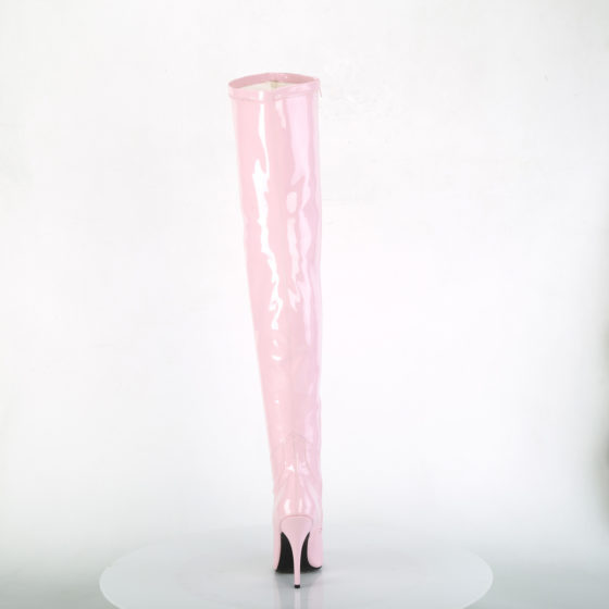 Devious Seduce-3000 Baby Pink Patent Thigh High Boots