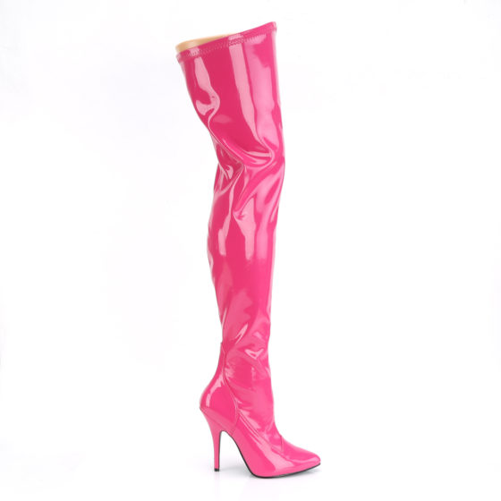 Devious Seduce-3000 Hot Pink Patent Thigh High Boots