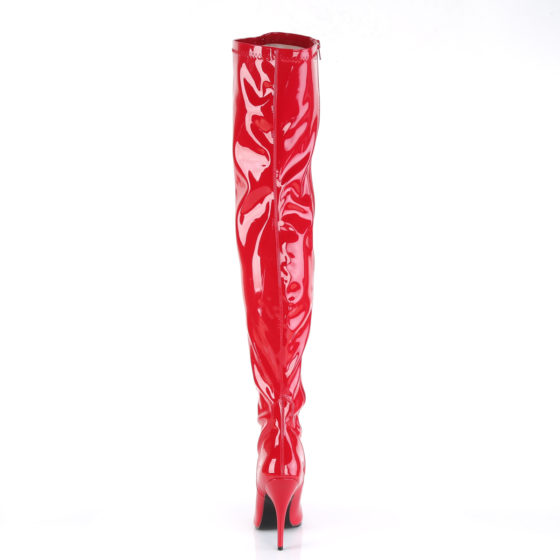 Devious Seduce-3000 Red Patent Thigh High Boots