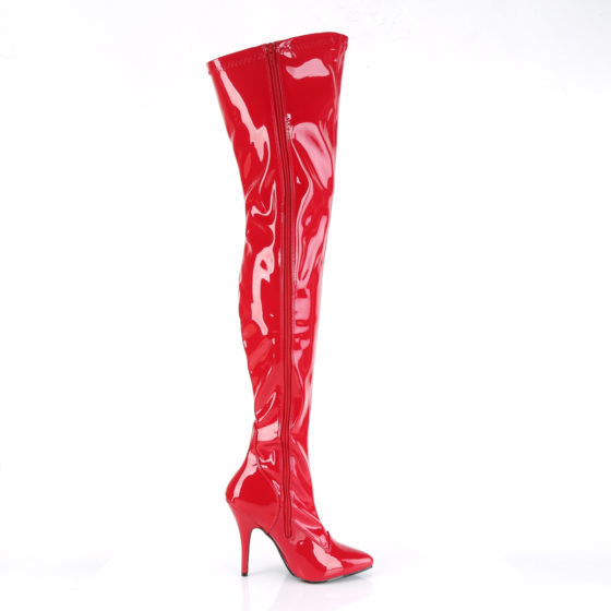 Devious Seduce-3000 Red Patent Thigh High Boots