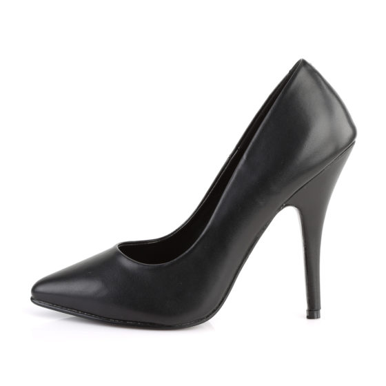 Pleaser Seduce-420 Black PU Court Shoes