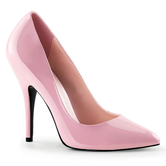 Pleaser Seduce-420 Baby Pink Patent Court Shoes