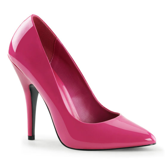 Pleaser Seduce-420 Hot Pink Patent Court Shoes