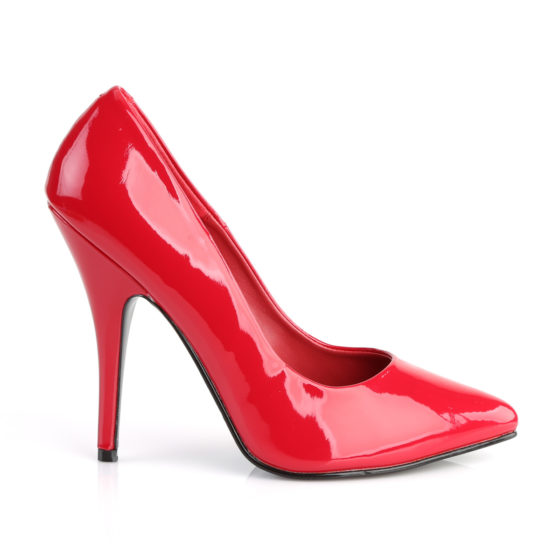 Pleaser Seduce-420 Red Patent Court Shoes