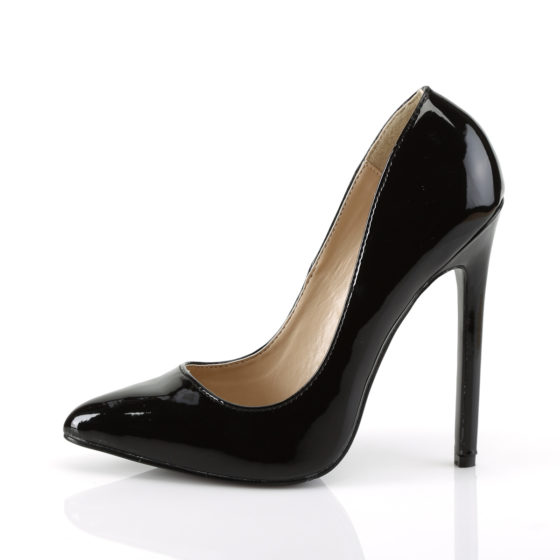 Pleaser Sexy-20 Black Patent High Heel Court Shoes