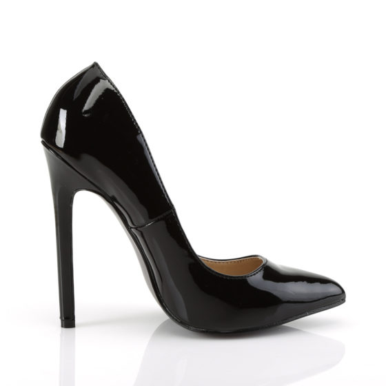 Pleaser Sexy-20 Black Patent High Heel Court Shoes