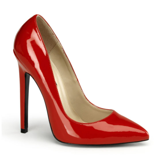 Pleaser Sexy-20 Red Patent High Heel Court Shoes