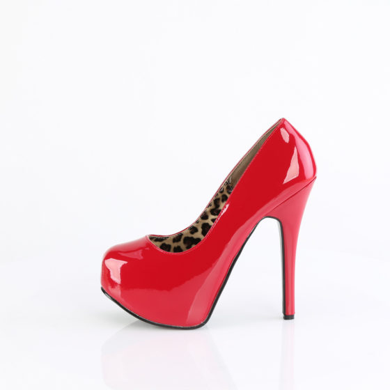 Bordello Teeze-06 Red Patent High Heel Platform Court Shoes